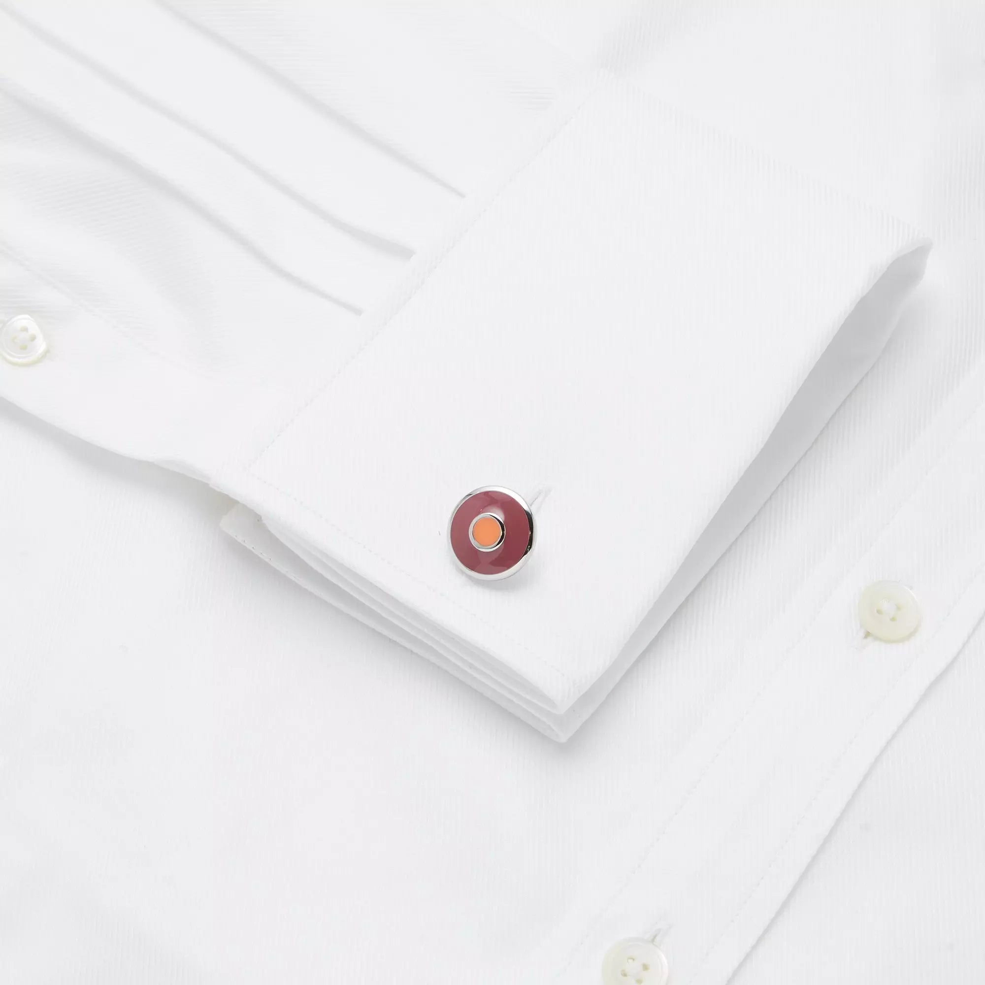 Purple & Pink Enamel Bullseye Cufflinks