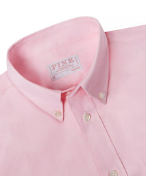 Pale Pink Tailored Fit Smart Casual Button Down Weekend Oxford Shirt