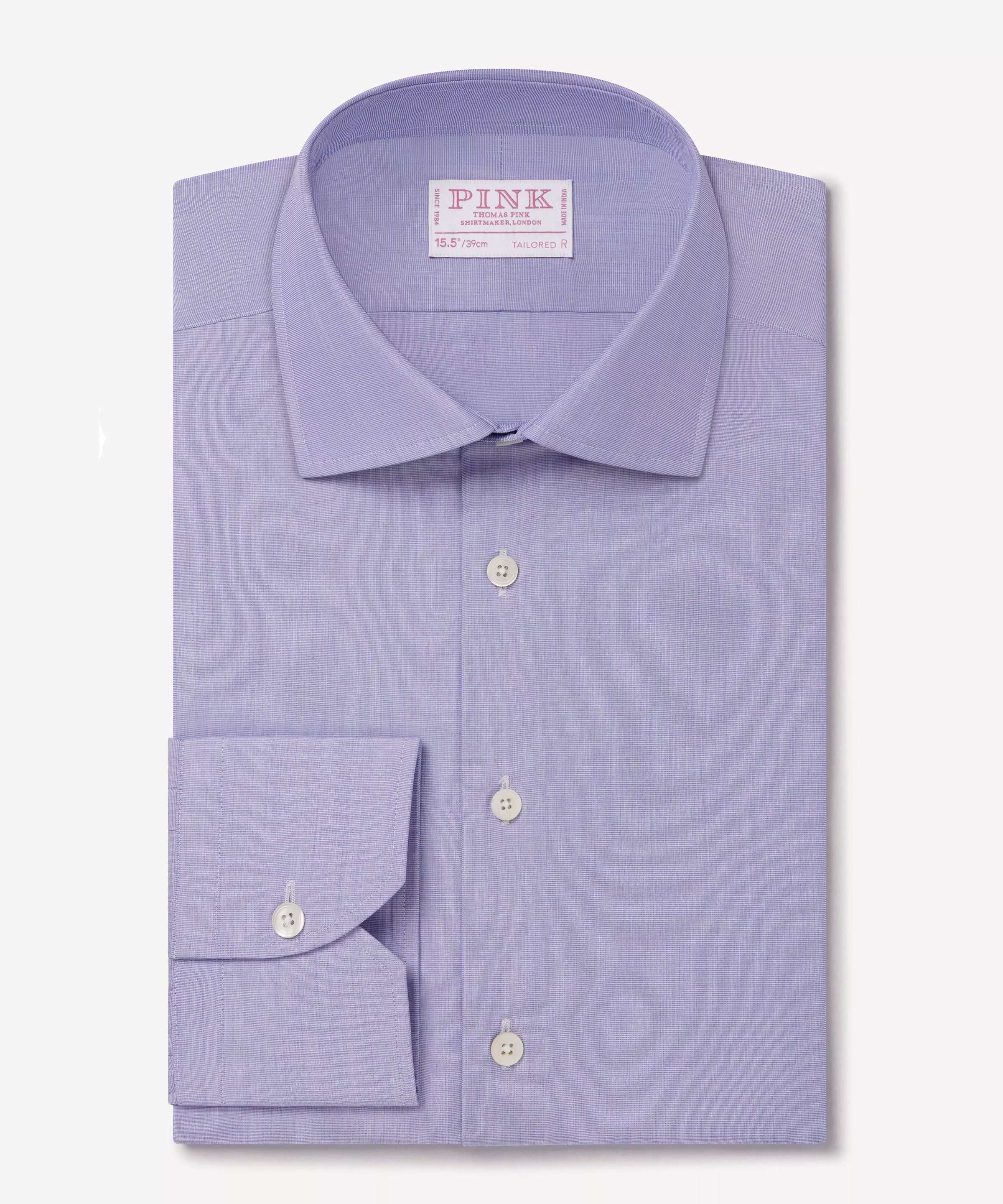 Blue Tailored Fit End on End Formal Shirt