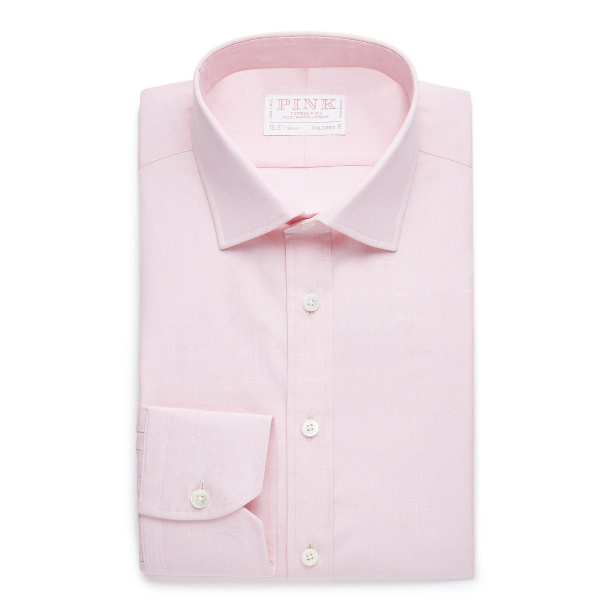 Pink Tailored Fit End on End Formal Shirt