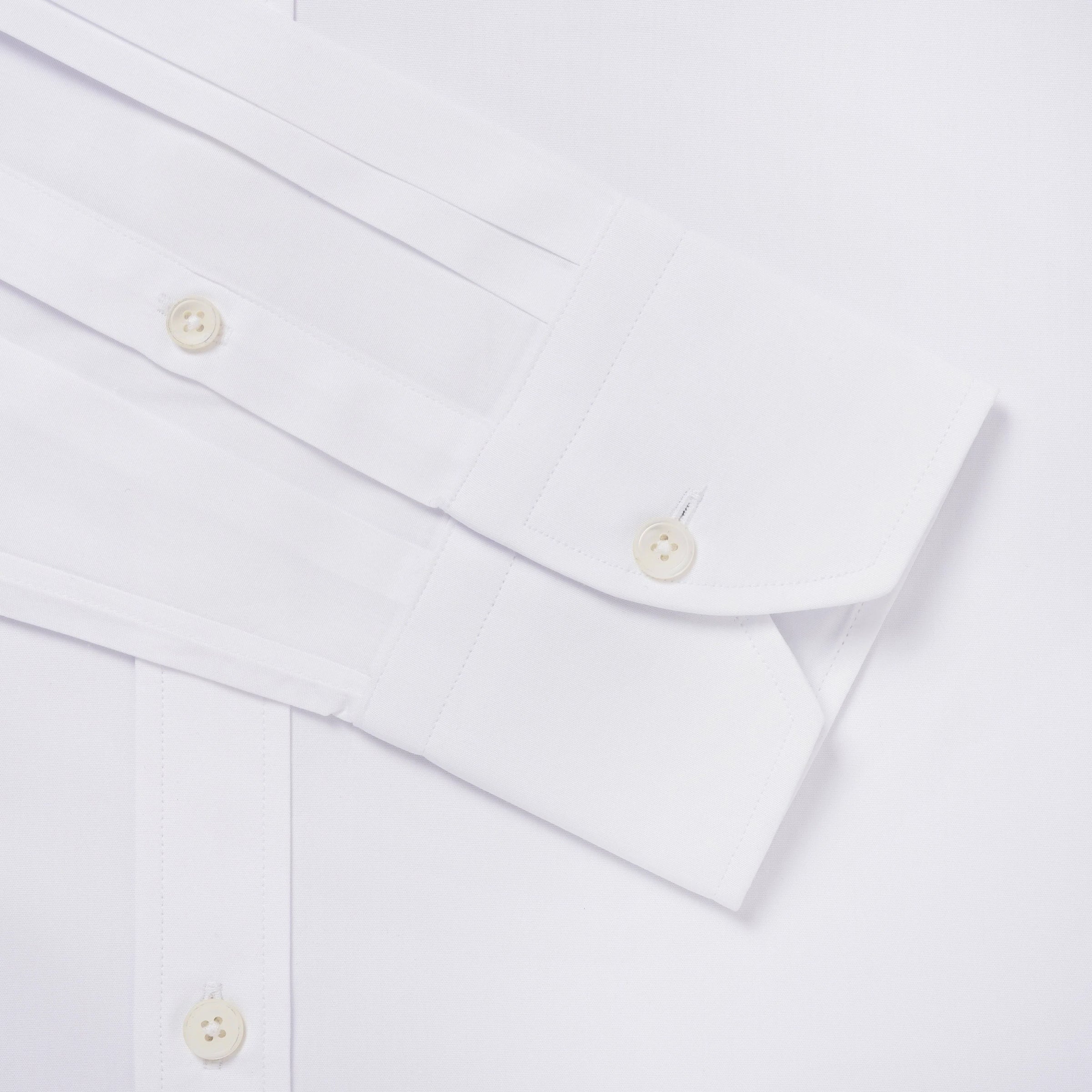 White Tailored Fit Poplin Formal Shirt
