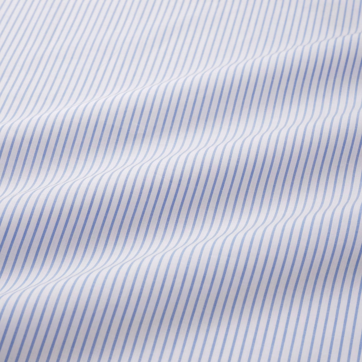 Blue & White Tailored Fit Double Cuff Panama Medium Stripe Formal Shirt